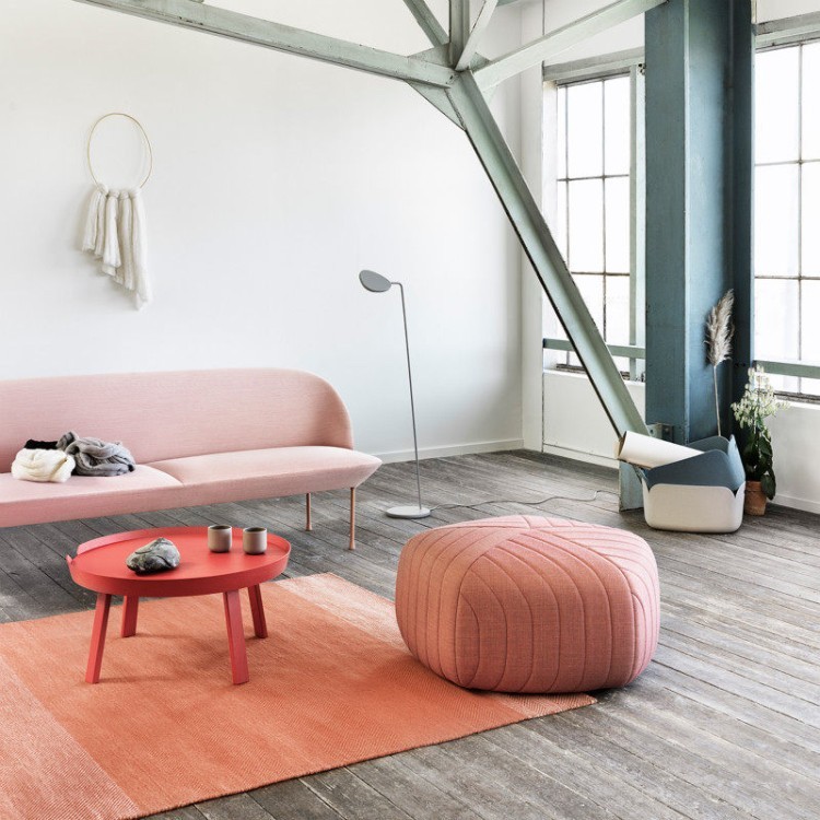 Pebble-Shaped Upholstered Ottoman | Rounded Quilted Design for Modern Commercial Lounge Spaces - Image 3