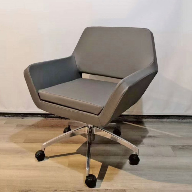 Modern Geometric Lounge Chair | High-Back Upholstered Guest Chair - Image 3