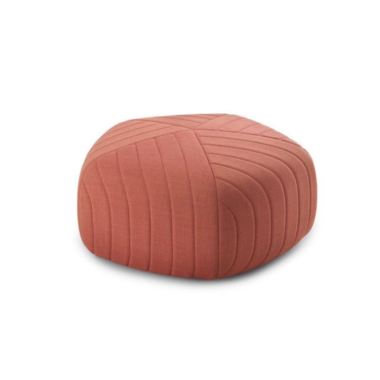 Pebble-Shaped Upholstered Ottoman | Rounded Quilted Design for Modern Commercial Lounge Spaces - Image 5