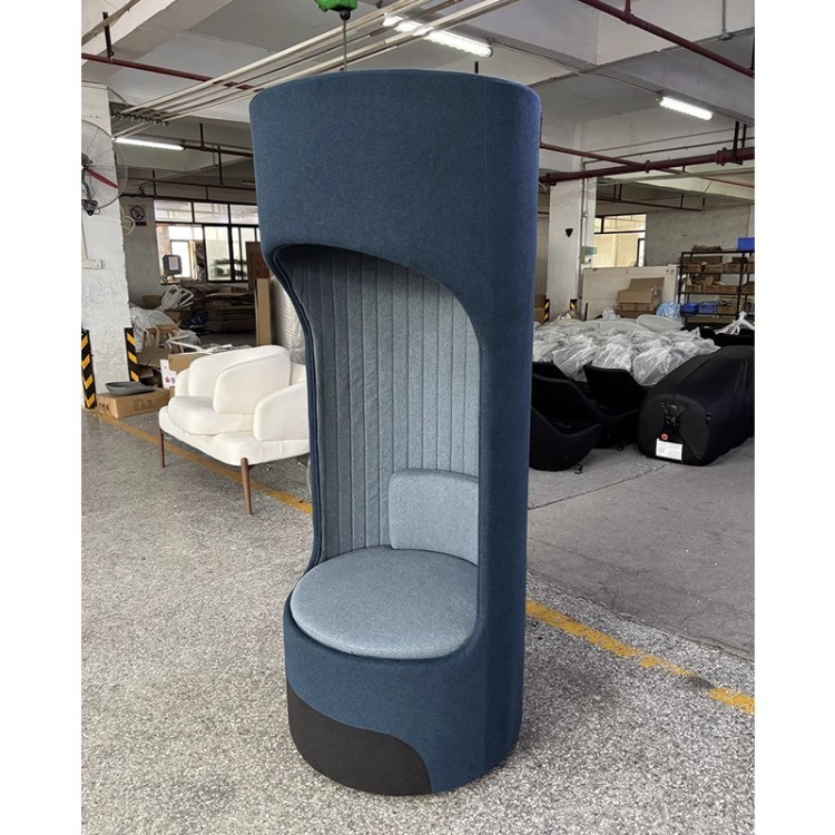 Semi-Enclosed Privacy Phone Booth | High-Back Single-Person Call Pod - Image 5