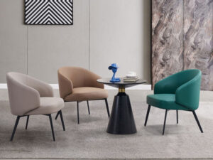 Modern Upholstered Lounge Chair | Curved Comfort Design for Offices, Lounges & Public Spaces