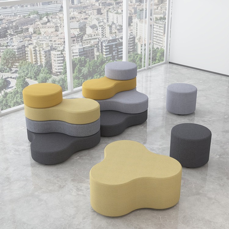 Creative Modular Ottoman Seating with Organic Cloud-Shaped Designs - Image 2