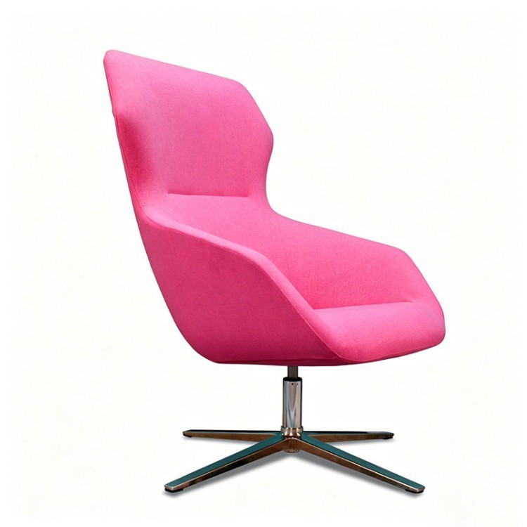 Modern High-Back Lounge Chair | Curved Upholstered Business Accent Chair - Image 2