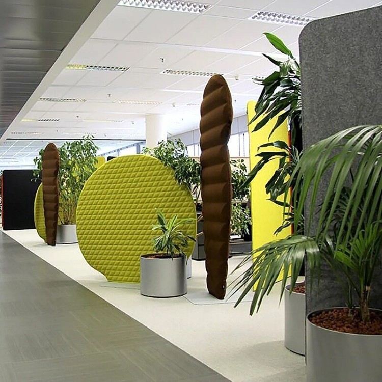 Sculptural Upholstered Office Screen | Biophilic Freestanding Space Divider - Image 3