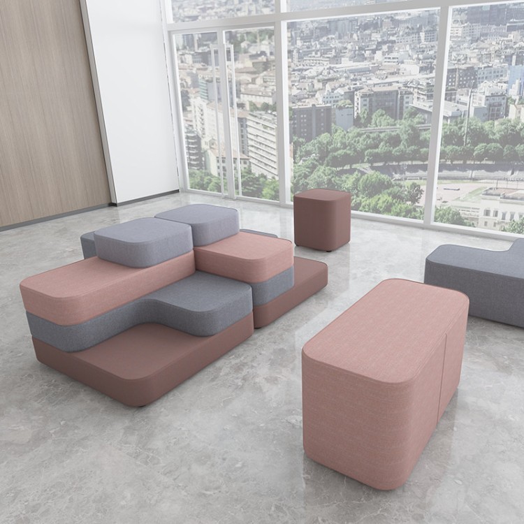 Creative Modular Ottoman Seating with Organic Cloud-Shaped Designs - Image 3