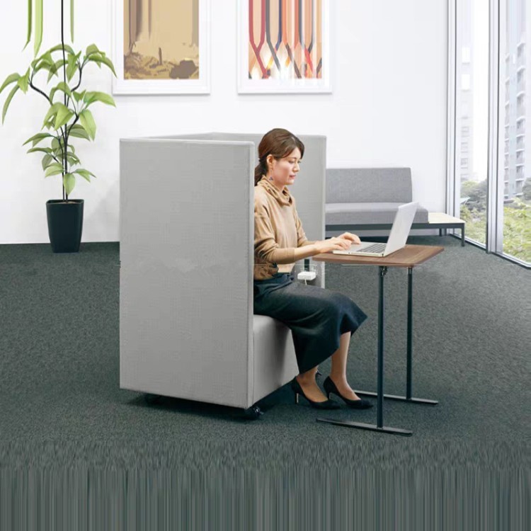 High-Back Modular Meeting Booth Sofa for Collaborative Workspaces - Image 3