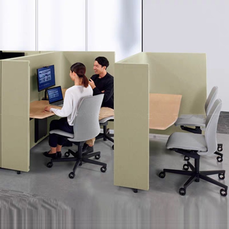 High-Back Modular Meeting Booth Sofa for Collaborative Workspaces - Image 4
