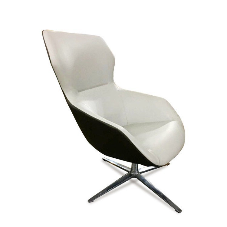 Modern High-Back Lounge Chair | Curved Upholstered Business Accent Chair - Image 4