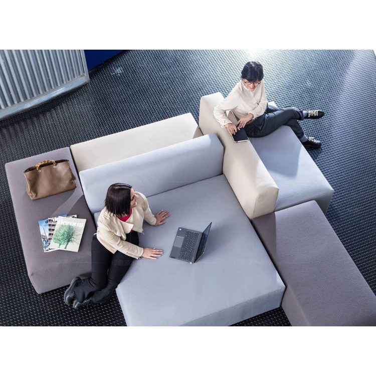 Modern Geometric Modular Sofa Set | Configurable Sectional Lounge Sofa for Commercial Spaces - Image 4
