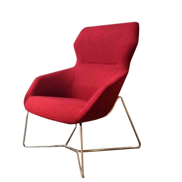 Modern High-Back Lounge Chair | Curved Upholstered Business Accent Chair - Image 5