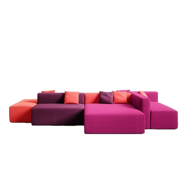 Modern Geometric Modular Sofa Set | Configurable Sectional Lounge Sofa for Commercial Spaces - Image 5