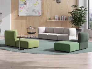 Modern Modular Lounge Sofa | Rounded Upholstered Commercial Seating