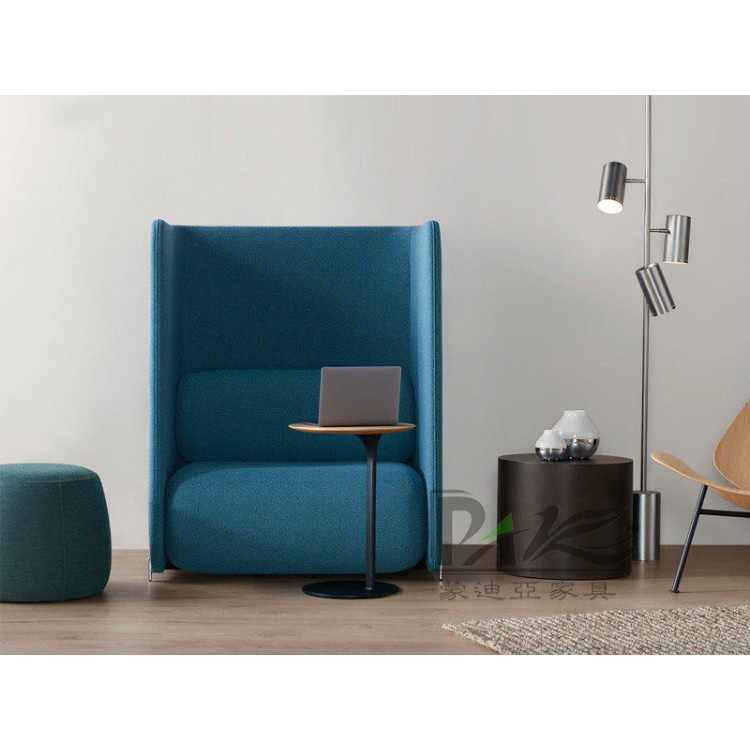 High-Back Booth Sofa with Side Table | Semi-Private Seating for Modern Commercial Spaces - Image 3