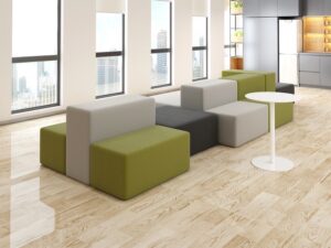 Modern Modular Lounge Sofa with Contemporary Color Blocking