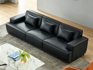 Modern 3-Seater Executive Sofa | Wide-Seat Office Reception Sofa