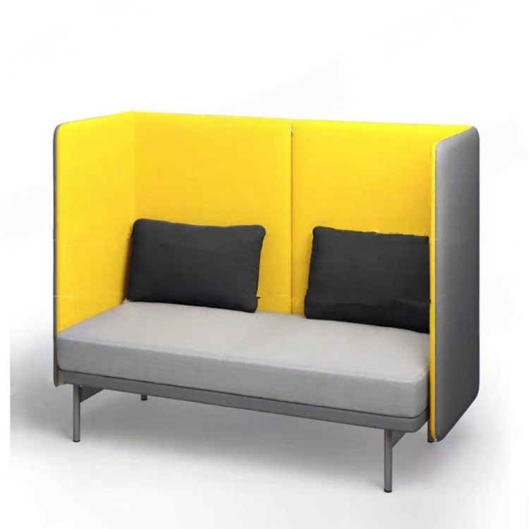 High Back Enclosed Office Sofa | Modular Privacy Lounge Sofa Booth