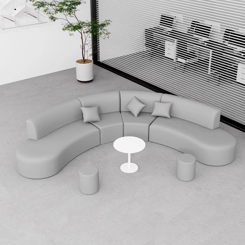Semi-Circular Modular Public Sofa | Curved Multi-Seat Lounge System - Image 3