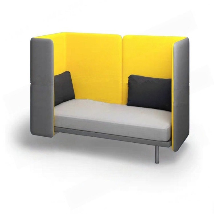High Back Enclosed Office Sofa | Modular Privacy Lounge Sofa Booth - Image 2