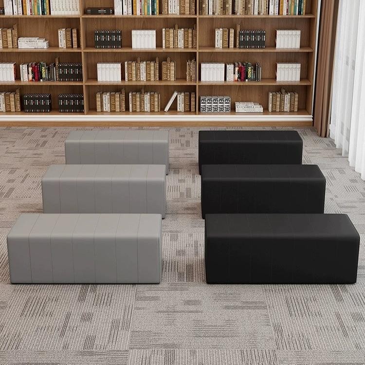 Modern Geometric Modular Sofa in Charcoal Gray and Black - Image 4