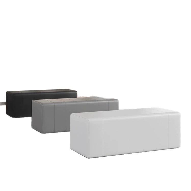 Modern Geometric Modular Sofa in Charcoal Gray and Black - Image 5