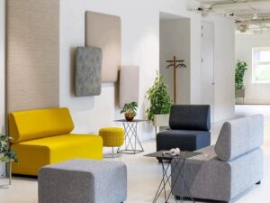 Modern Modular Lounge Sofa with Contemporary Color Accents