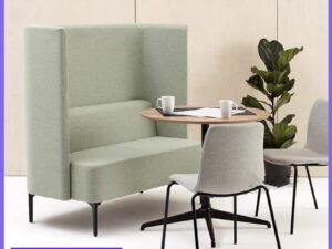 High-Back Privacy Meeting Sofa | Two-Seater Enclosed Lounge Seating