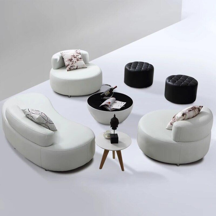 Modern Curved Lounge Sofa Set | Sculptural Round Upholstered Seating for Commercial Spaces - Image 2