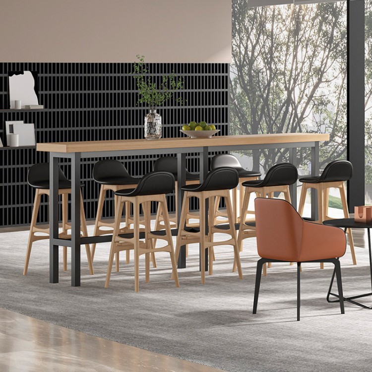 Modern Scandinavian Bar Stool | Minimalist Commercial High Counter Chair - Image 2