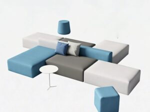 Modern Low-Profile Modular Lounge Sofa | Flexible Island Seating System