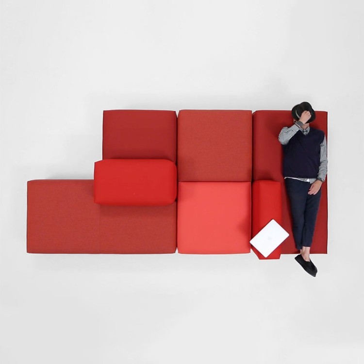 Modular Sectional Sofa | Creative Combination Lounge Sofa for Modern Commercial Spaces