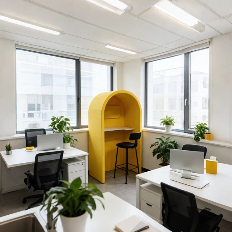Semi-Enclosed Acoustic Study Pod | Single-Person Focus Work & Reading Booth - Image 2