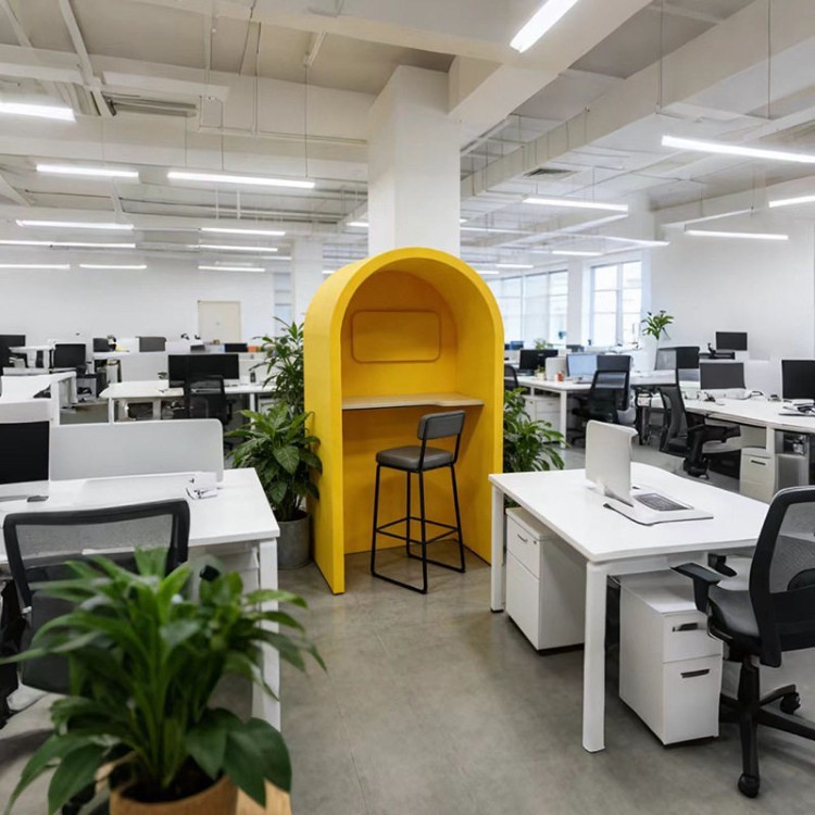 Semi-Enclosed Acoustic Study Pod | Single-Person Focus Work & Reading Booth - Image 3