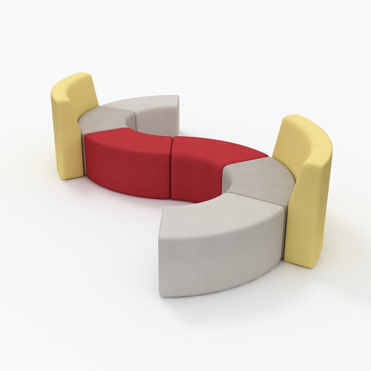 Modular Curved Sofa|Semi-Enclosed Lounge & Conversation Sofa - Image 4