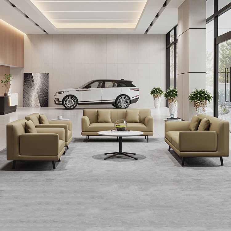 Modern Business Reception Sofa Set | Single & Multi-Seat Office Lounge Sofa