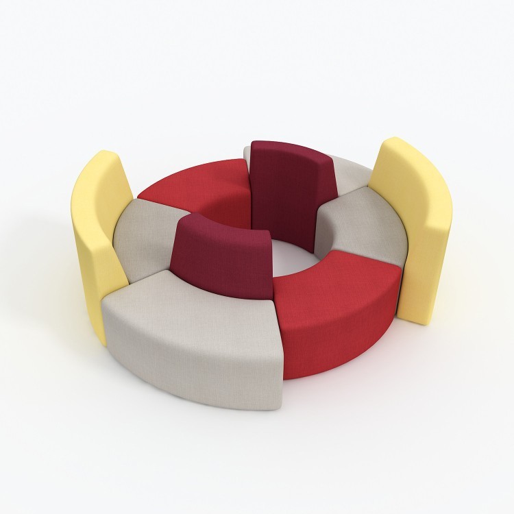 Modular Curved Sofa|Semi-Enclosed Lounge & Conversation Sofa - Image 5