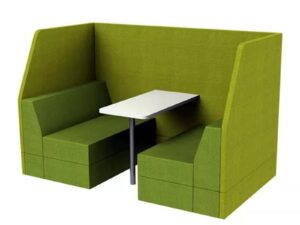 High-Back Face-to-Face Meeting Sofa | Semi-Enclosed Booth Seating