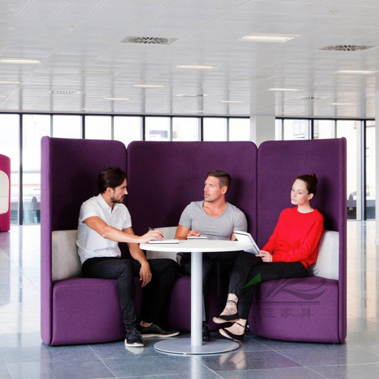 Modern Multi-Directional Upholstered Lounge Chair | Color-Block Design for Offices & Public Spaces - Image 2