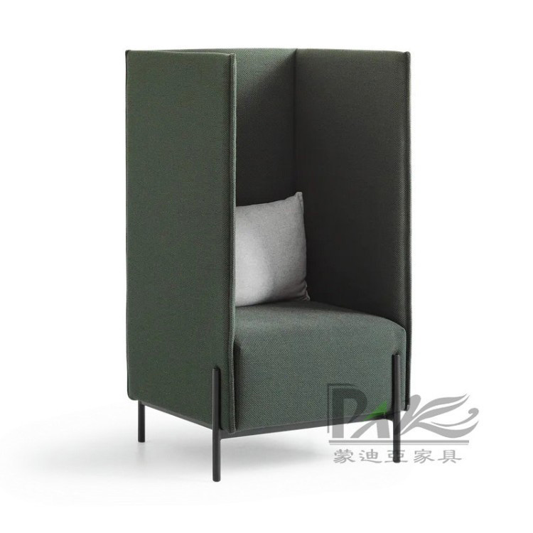 High-Back Privacy Booth Sofa for Modern Commercial Spaces - Image 3