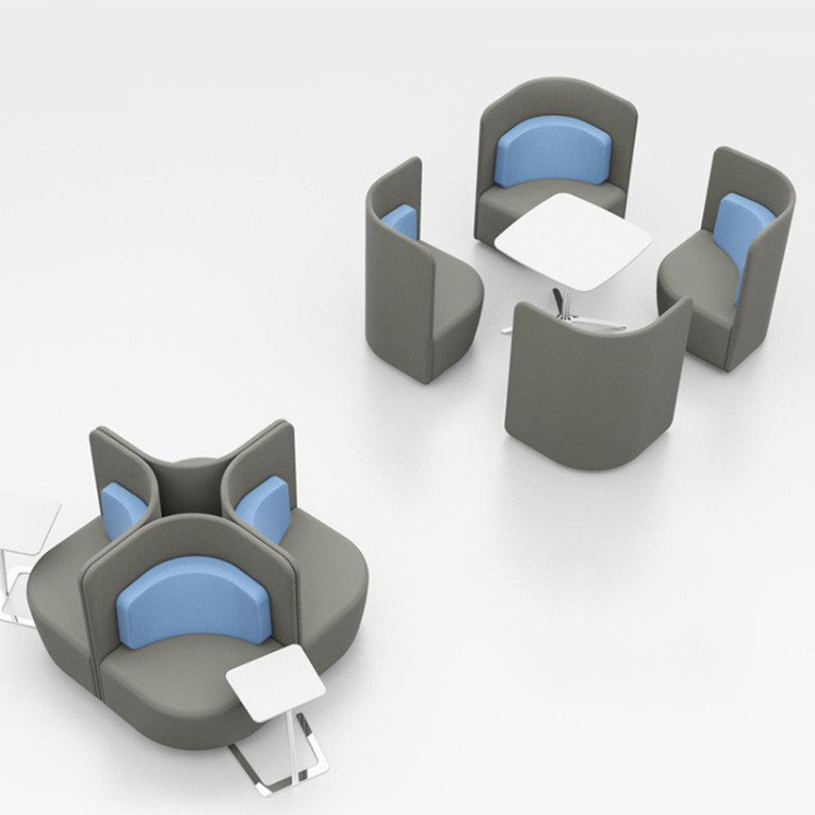 Modern Multi-Directional Upholstered Lounge Chair | Color-Block Design for Offices & Public Spaces - Image 3