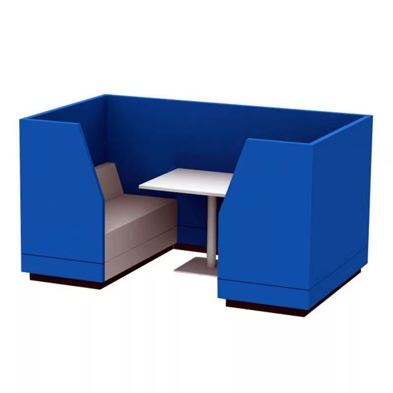 High-Back Face-to-Face Meeting Sofa | Semi-Enclosed Booth Seating - Image 4