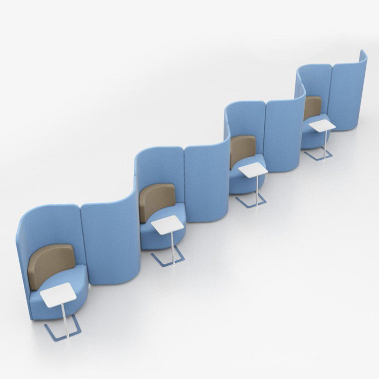 Modern Multi-Directional Upholstered Lounge Chair | Color-Block Design for Offices & Public Spaces - Image 4