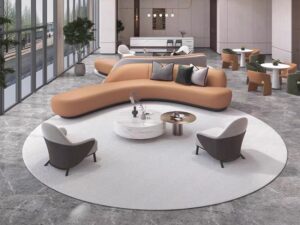 Sculptural Curved Lounge Sofa for Modern Commercial Interiors