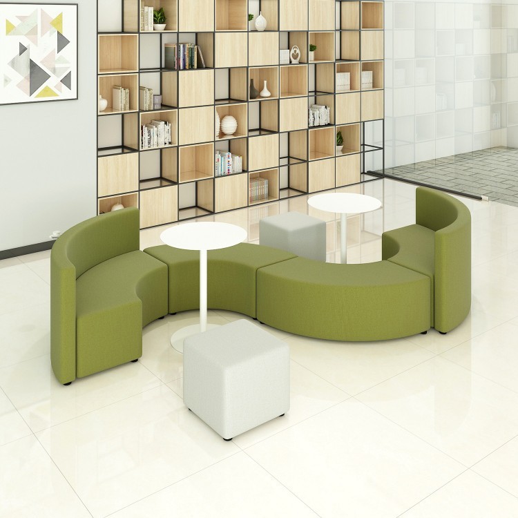 Curved Modular Sofa|High-Back Enclosed Lounge & Conversation Sofa