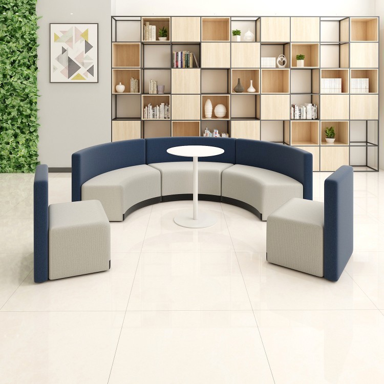 Curved Modular Sofa|High-Back Enclosed Lounge & Conversation Sofa - Image 3