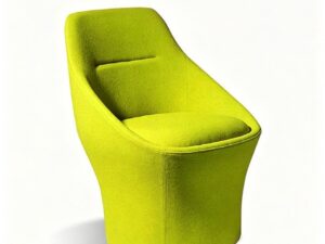 Modern Sculptural Upholstered Lounge Chair | Enveloping Business Accent Chair