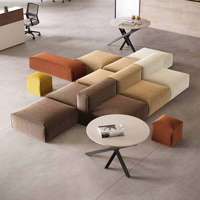 Multicolor Modular Lounge Seating System for Commercial Spaces
