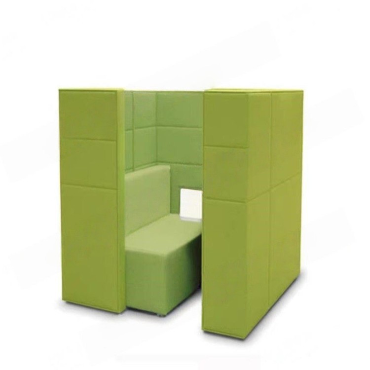 High-Back Enclosed Modular Sofa | Commercial Office Lounge & Semi-Private Work Pod - Image 2