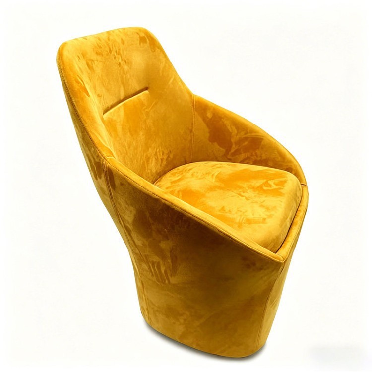 Modern Sculptural Upholstered Lounge Chair | Enveloping Business Accent Chair - Image 3