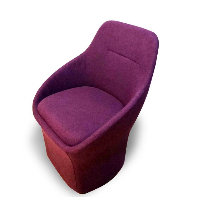 Modern Sculptural Upholstered Lounge Chair | Enveloping Business Accent Chair - Image 4