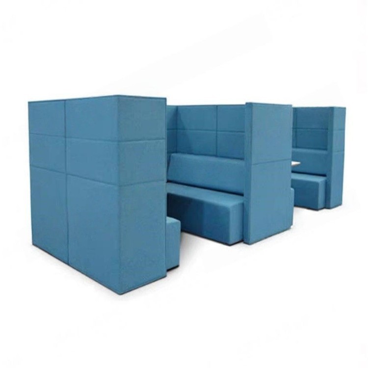 High-Back Enclosed Modular Sofa | Commercial Office Lounge & Semi-Private Work Pod - Image 4